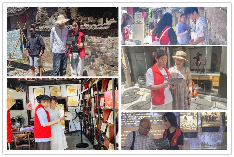 图为志愿者们进行旅游宣传.jpg