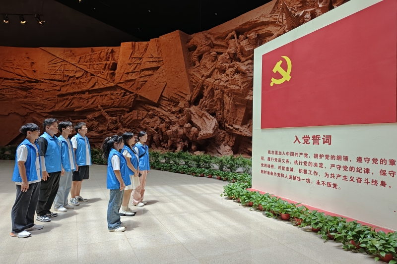 图为实践团成员宣读入党誓词.jpg