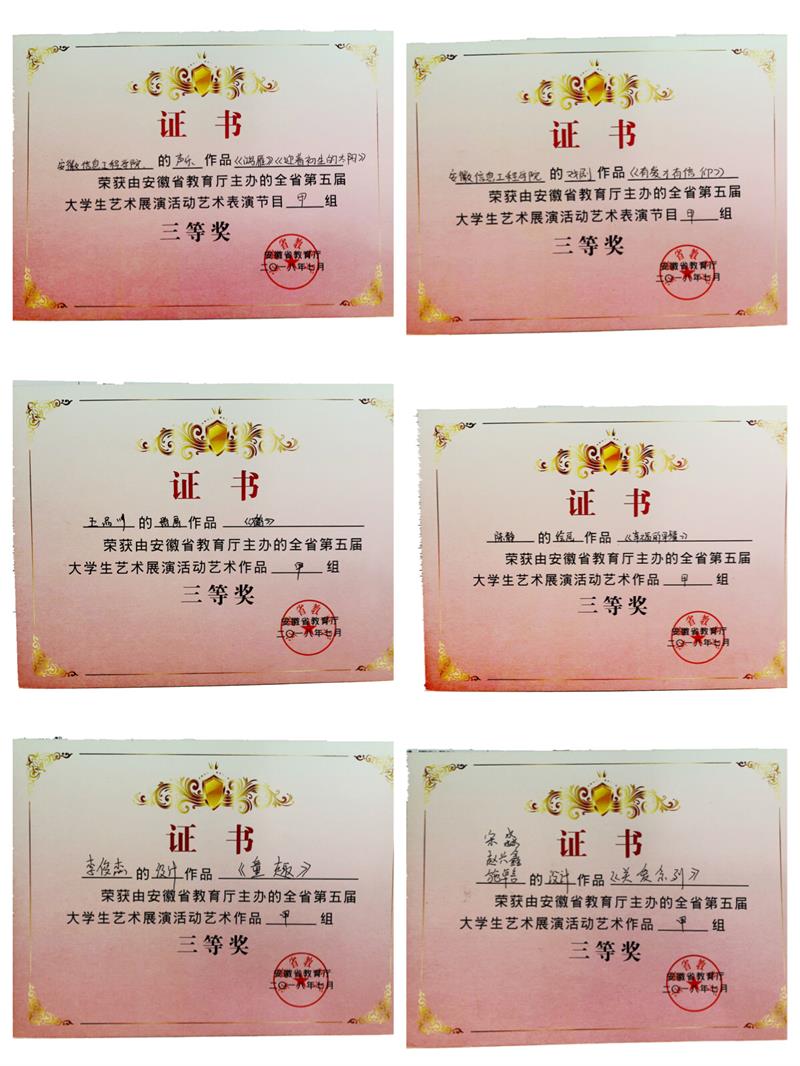 3.安徽省第五届大学生艺术展演活动三等奖获奖证书.JPG
